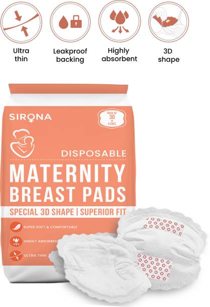 SIRONA Ultra Thin & Special 3D Shape Disposable Maternity and Nursing Breast Pad