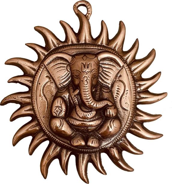 Soft Art Ganesh Idol on Suraj Face Decorative Showpiece  -  20 cm