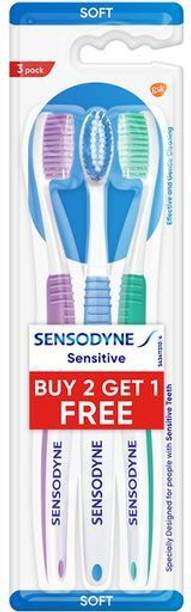 SENSODYNE Sensitive Toothbrush With Soft Rounded Bristles (Buy 2, Get 1) Soft Toothbrush