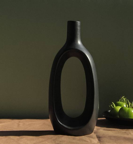 purezento Kieko Geometrical Oval Shape for bedroom/living room/countertop Ceramic Vase