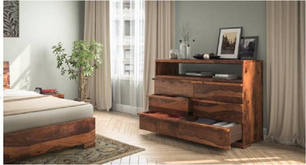 PIYUSH HANDICRAFT Beautiful Cabinet Drawer For Living Room Solid Wood Free Standing Sideboard