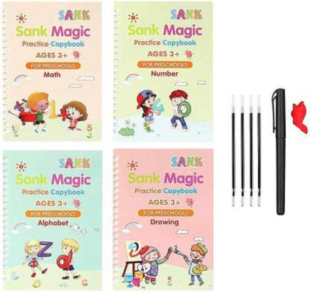 Mynxe Sank Magic Practice Copy book For Kids Numbers & English & Drawing & Mathematics
