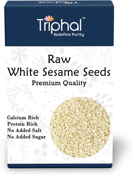 Triphal Raw White Sesame Seeds | Premium Safed Til | Edible Sesame Seeds
