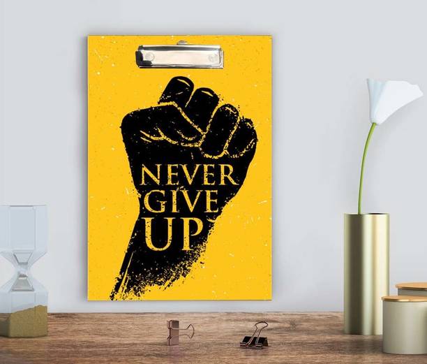 Craft Advertising Never Give up Digital reprint examination pad school collage Size 14x10 inch