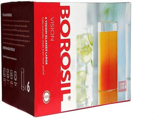 BOROSIL (Pack of 6) VISION 350 ML Glass Set Water/Juice Glass