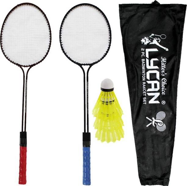 Neulife Double Rod Badminton Rackest & 3 Shuttle Badminton Kit