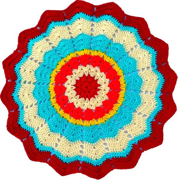 daily buy Pooja Thali Cover/ Tray Cover / Basket Cover / Table Center Mat or Cover Wool
