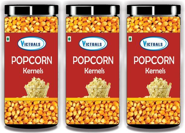 Victuals Popcorn Kernels 600g ( 3 x 200g ) | 100% Popping Kernels | Makka | Makai | Unflavored Popcorn