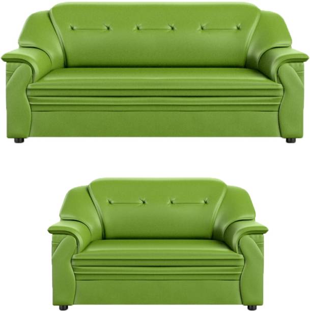 Sekar Lifestyle Polyurethane Series Leatherette 3 + 2 Green Sofa Set