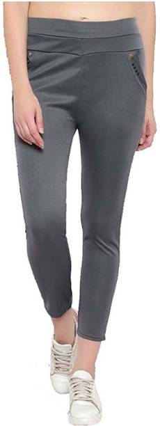 Janvii Regular Fit Women Grey Trousers