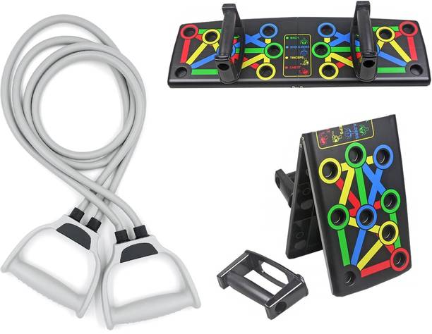 LIVOX Push Up Board System, 14 in 1 Body Building Exercise Tools With Toning Tube Push-up Bar