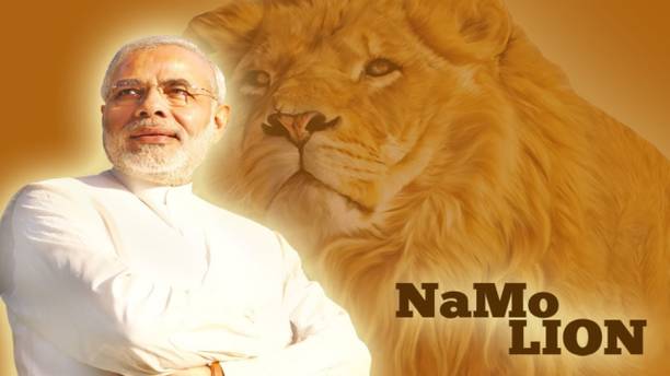 Narendra Modi HD Wallpaper on Art Paper Fine Art Print