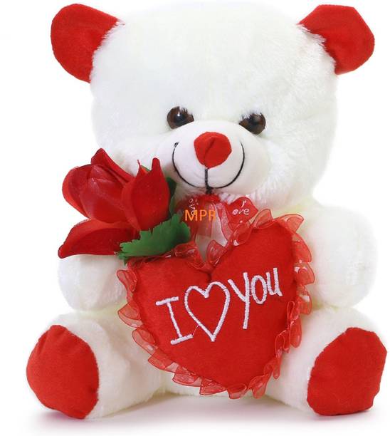 MPR ENTERPRISES Red Rose Kids & Adults Gifting i Love You Teddy Bear  - 32 cm