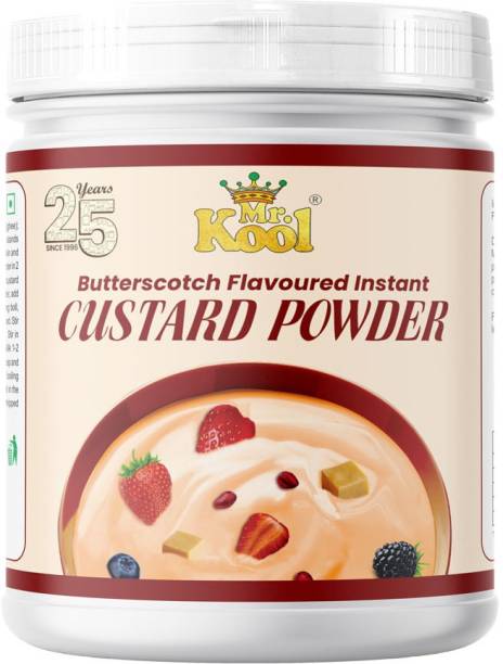 Mr.Kool Instant Creamy Butterscotch Flavor Custard Powder 400gm Jar. Custard Powder