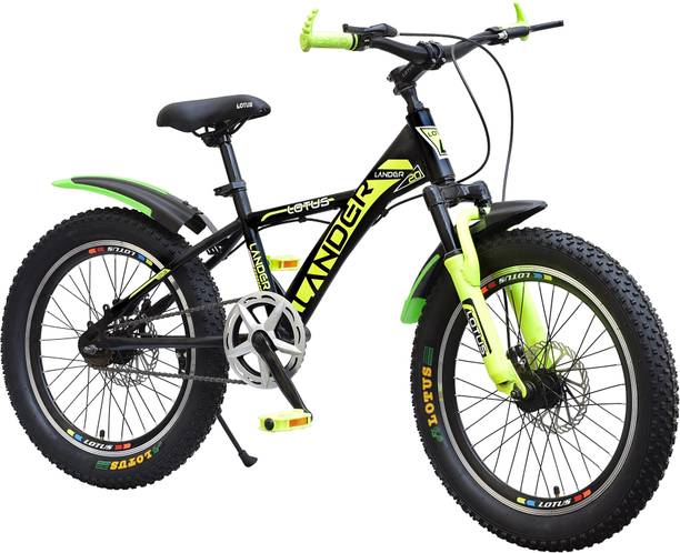 LOTUS-S Lander Kids Cycle Black-Green 20 T फैट टायर साइकिल