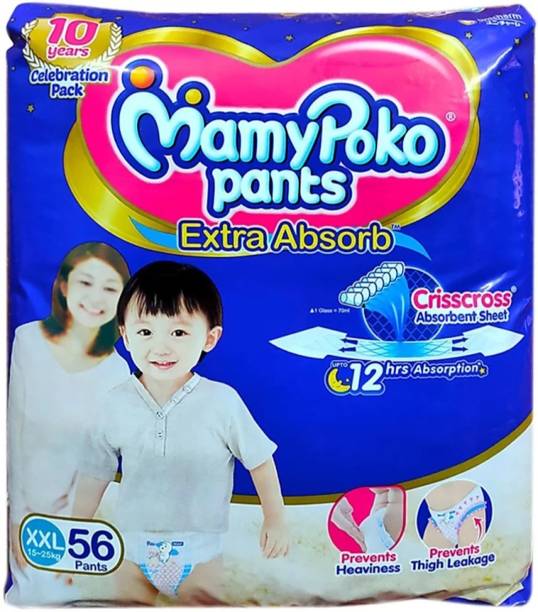 MamyPoko Pants Extra Absorb Diapers - XXL ( 56 Pieces ) - XXL