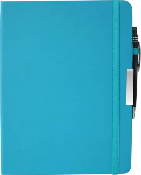 Erminio Palamino Thermal Sleek Hard Cover Flat Lay Notebook with Elastic Closure & Round Corners A5 Notebook Single Rule 180 Pages