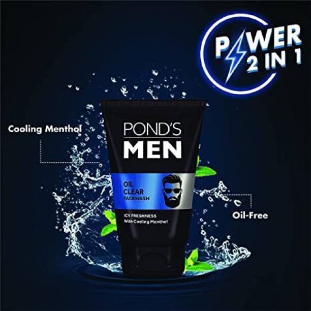 POND's Men Oil Clear Icy Freshness  with Cooling Menthol 100G Face Wash