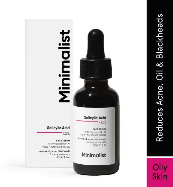 Minimalist 2% Salicylic Acid Serum for Acne, Blackheads & Open Pores - Exfoliating BHA Serum For Oily Skin