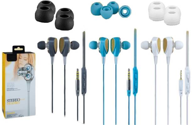 SANNO WORLD 4D in-Ear Dual Driver Wired Headphones with Mic Wired Gaming Headset Wired Headset