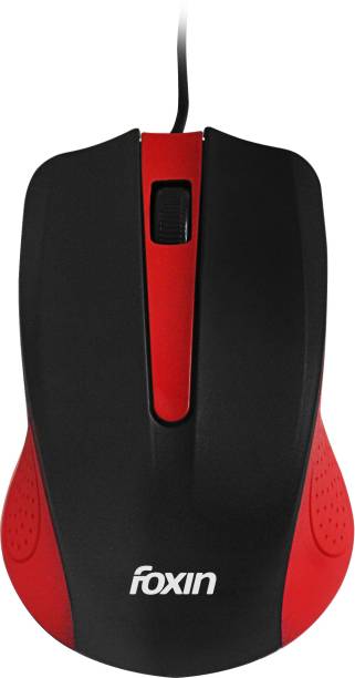 Foxin Classy-Red Wired Optical Mouse
