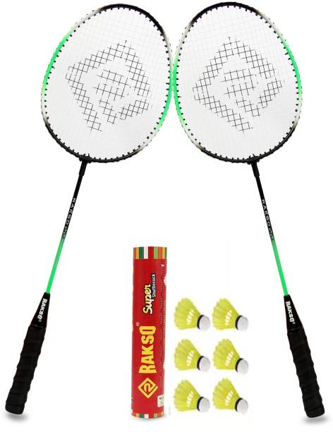 Rakso Badmintion set with 6_pc plastic shuttle Badminton Kit