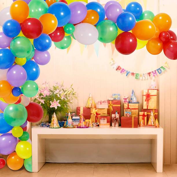 R G ACCESSORIES Solid Holi decoration balloon kit for holi party decoration pack of 121pcs Balloon