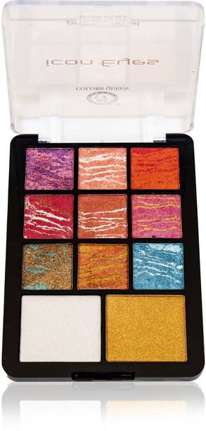 COLORS QUEEN Icon Eyes Professional Makeup Eyeshadow Highlighter Palette 15.8 g