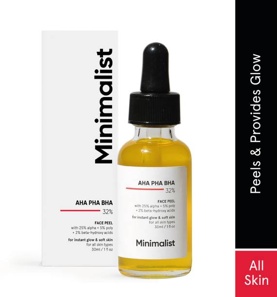 Minimalist AHA 25% + BHA 2% + PHA 5% Peeling Solution for Glowing Skin | AHA BHA Exfoliant With PHA