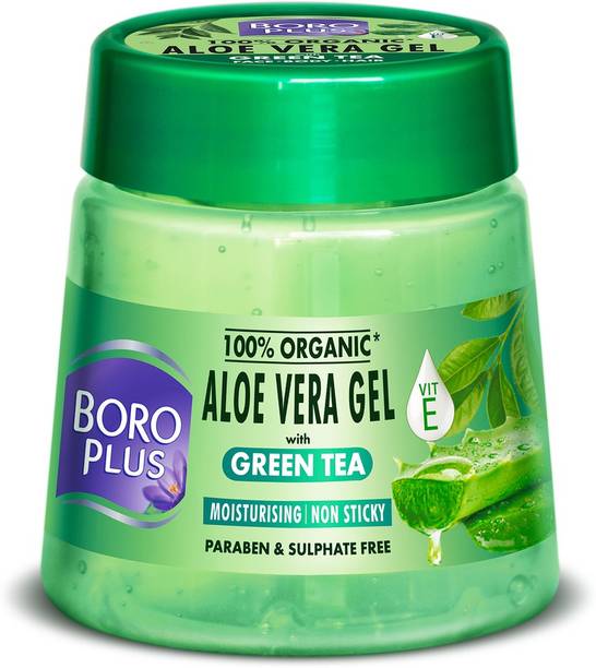 बोरोप्लस Aloe Vera Gel With Green Tea | Niacinamide & Vitamin E | 100% Organic |