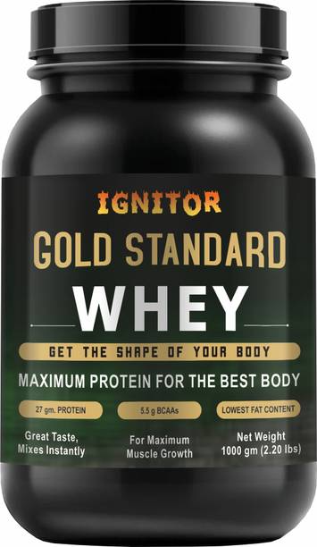 IGNITOR Whey Protein Powder For Muscle Gain For Men Women Boys Girls Beginners 1 KG Whey Protein