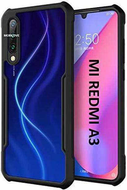 MOBILOVE Back Cover for Mi Redmi A3 | Four Corner Hybrid Soft PC Anti Clear Gel TPU Bumper Case