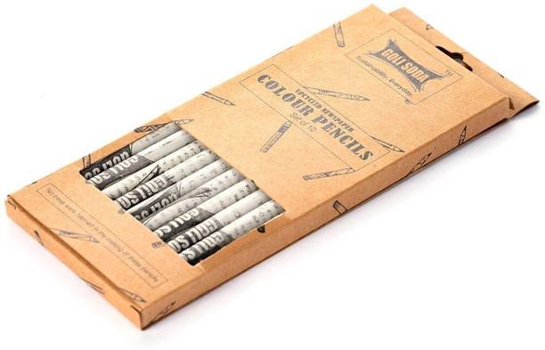 GOLI SODA Newpaper Round Colour Pencils Shaped Color Pencils
