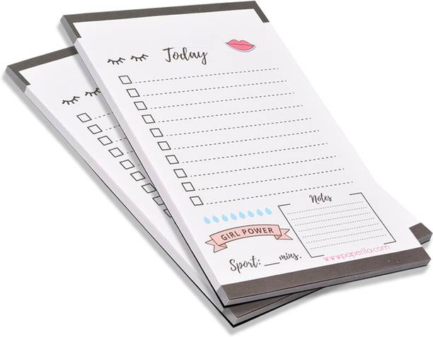Flipkart SmartBuy Girl Power Today Collection 50 Easy Tear Off Sheets Each| Set of 2 Writing Pads A5 Planner NO 50 Pages