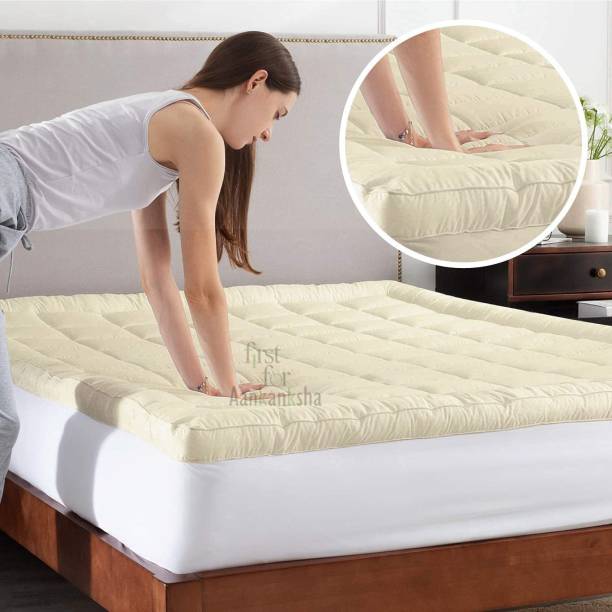 Lets Feel Waterproof Quilted Mattress Protector/Topper 2.5 inch Double Fiber Mattress