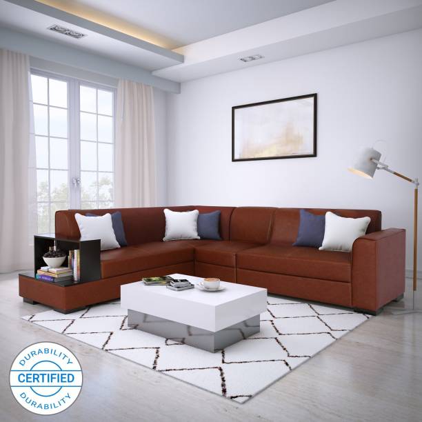Flipkart Perfect Homes Conwy Leatherette 6 Seater  Sofa