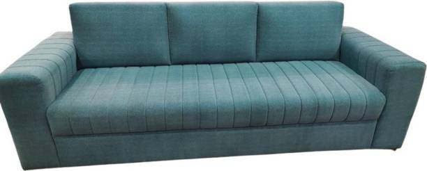 SVT svtsofablue Leather 3 + 1 Blue Sofa Set
