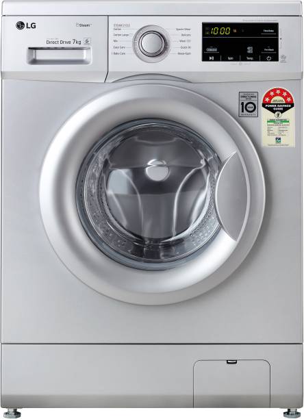 LG 7 kg With Smart Diagnosis Fully Automatic Front Load with In-built Heater Silver