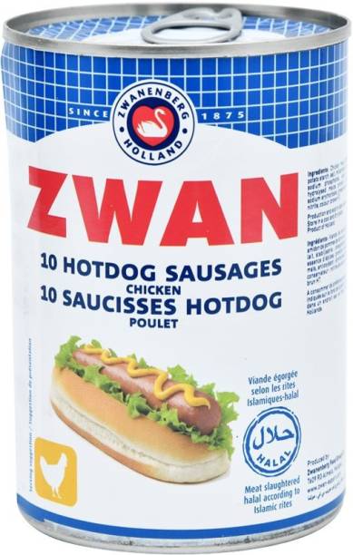 Zwan 10 Hotdog Sausages Halal, 400g Meat