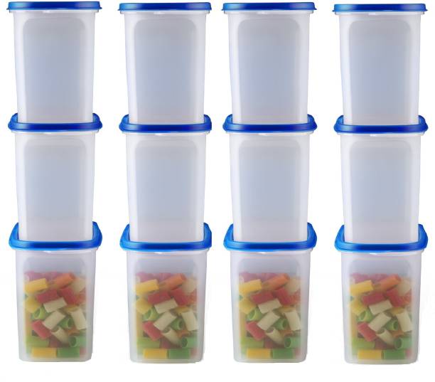 Romax Modular kitchen grocery ovel container 1000 ml 12 pic set  - 1000 ml Plastic Grocery Container