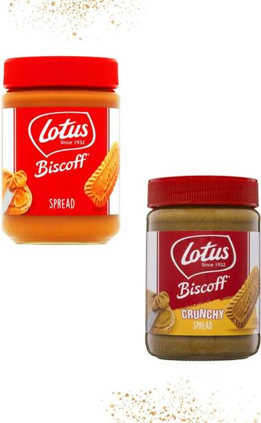 Lotus Biscoff Spread + Crunchy Spread, The Original Speculoos (IMPORTED FROM UK)