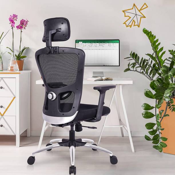 GREEN SOUL Jupiter Superb High Back Ergonomic Chair|Home, Office|2D Headrest|Lumbar Support Mesh Office Adjustable Arm Chair