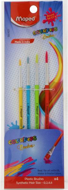 Maped Color'Peps Synthetic Hair Round Brushes x 4
