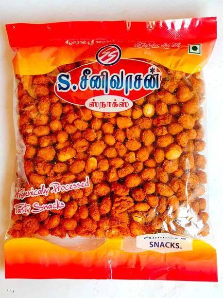 S Seenivasan Masala Peanuts ( Verkadalai Pakkora ) - 750g ( Pack of 3 x 250 gm )