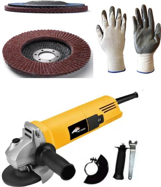 Gadariya King 801 ANGLE GRINDER HEAVY DUTY 850 WATT Angle Grinder 2 pcs flap disc & Gloves Angle Grinder