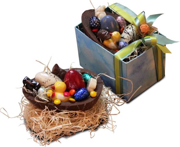 Zoroy Luxury Chocolate Easter Eggs Extra Large Chocolate Hamper with Eggs Ducks Bunnies Gift Box Combo Combo