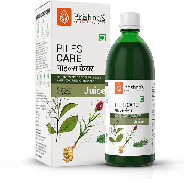 Krishna's Herbal & Ayurveda Piles Care Juice | Beneficial for Piles, Fistula and Fissure | Helps Stop Bleeding | Reduces Pain | Removes Lumps | Pure Herbal and Natural