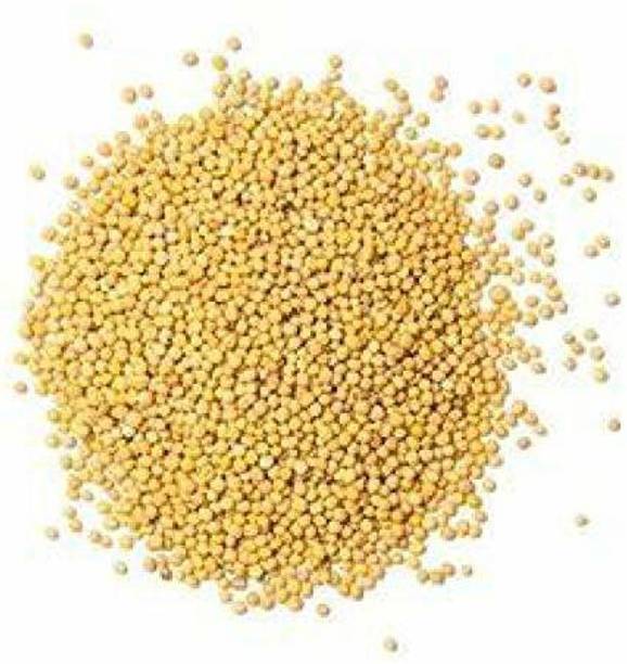 SHASHWAT CREATION White Mustard Seeds (1000gm) Cream Roll Horn