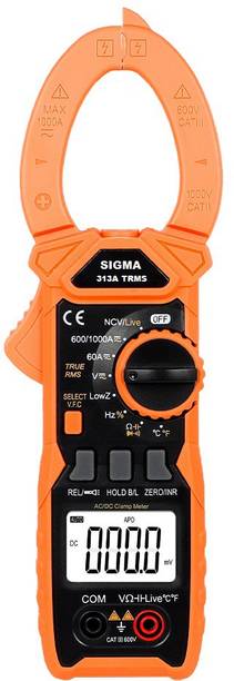 SIGMA AC DC Clamp Meter 313 A TRMS, Current upto 1000A AC / DC Digital Multimeter