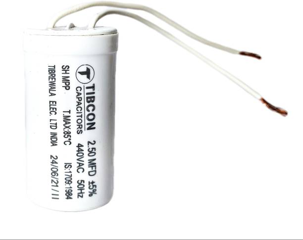 Tibcon Fan Capacitor (Condensers) (2.5 MFD, White) Pack of : 2 Power Capacitor